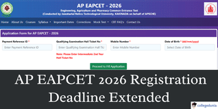 AP EAPCET 2026 Registration Deadline Extended Till March 24; Apply @cets.apsche.ap.gov.in